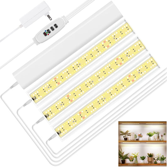 Skorter | Foxgarden® Growth Light, Full Spectrum Plant Light Bar For Indoor Plants, 384 Led Light Strong Growth Lamp With Auto On/Off Timer 4/8/12H, 4 Switch Modes, 10 Dimmable Brightness, 4 Packs