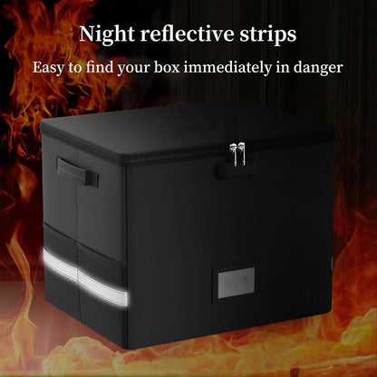 Skorter | Fireproof Record Storage Case – Waterproof Organizer for 150+ 12-Inch Records – Arcion