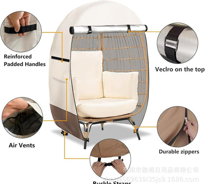 Skorter | Waterproof Egg Chair Cover with Double Zipper – Solara