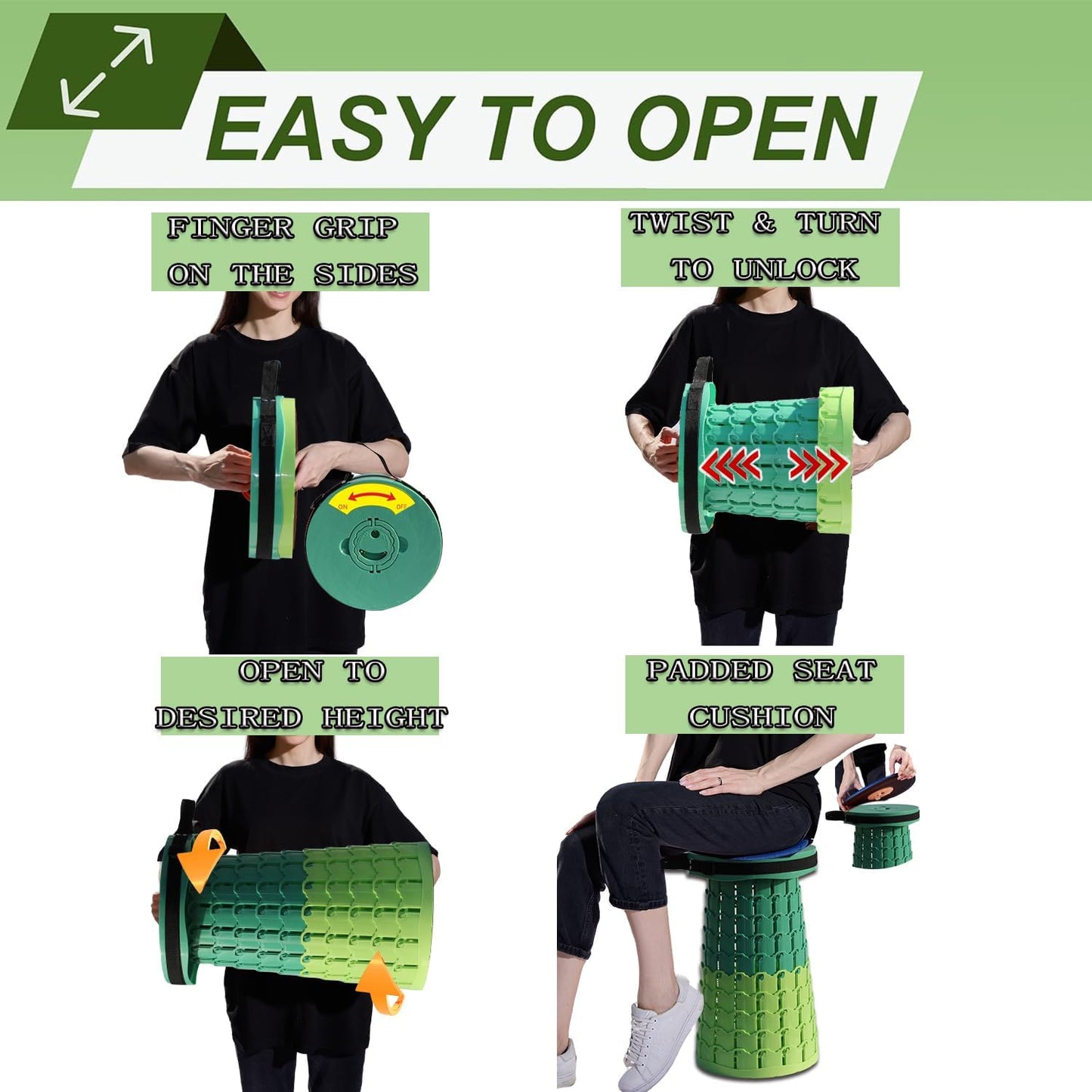 Skorter | Collapsible Stool with Cushion – SitMax