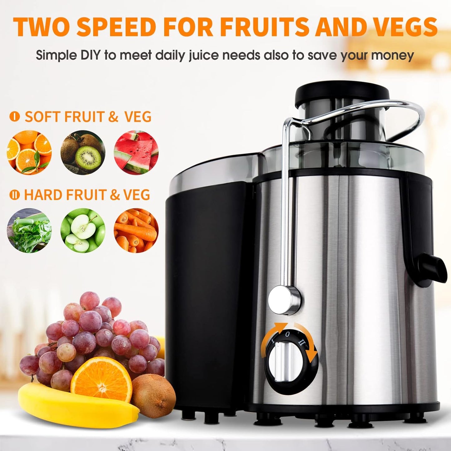 Skorter | Cold Press Juicer with 3 Speeds – JuicePro