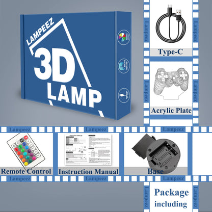 Skorter | Coopark Lampeez 3D Gamepad lamp - 16 color changing night lights for kids & gamers