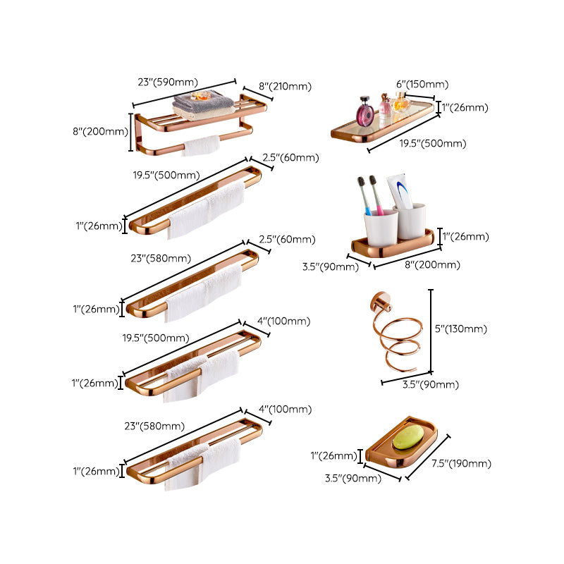 Skorter | 6-piece Bathroom Accessory Set Vintage Brass Bath Hardware Set