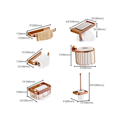 Skorter | 6-piece Bathroom Accessory Set Vintage Brass Bath Hardware Set