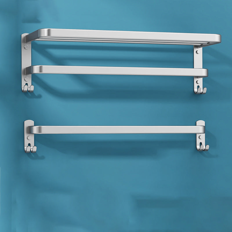 Skorter | 7-piece Bathroom Accessory Set Modern Aluminum Bathroom Set in Silver