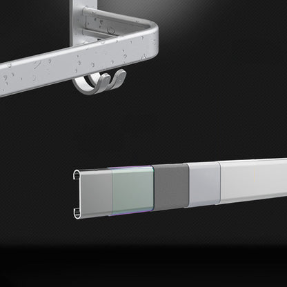 Skorter | 7-piece Bathroom Accessory Set Modern Aluminum Bathroom Set in Silver