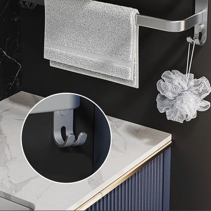 Skorter | 7-piece Bathroom Accessory Set Modern Aluminum Bathroom Set in Silver