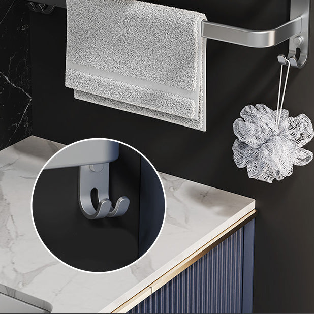 Skorter | 7-piece Bathroom Accessory Set Modern Aluminum Bathroom Set in Silver