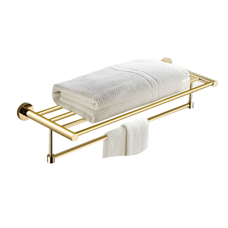 Skorter | 4 Pieces Traditional Bathroom Accessory Set Brass Bathroom Set in Matte Gold