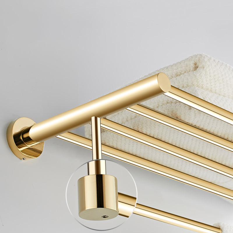 Skorter | 4 Pieces Traditional Bathroom Accessory Set Brass Bathroom Set in Matte Gold