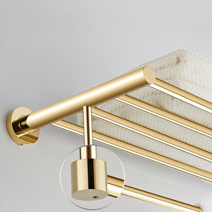 Skorter | 4 Pieces Traditional Bathroom Accessory Set Brass Bathroom Set in Matte Gold