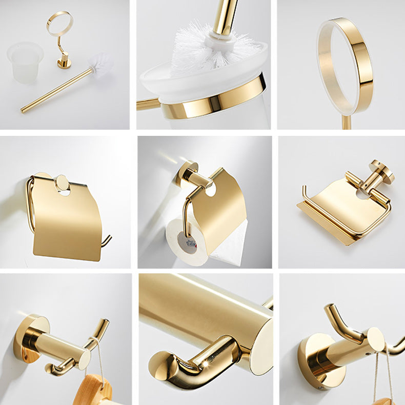 Skorter | 4 Pieces Traditional Bathroom Accessory Set Brass Bathroom Set in Matte Gold