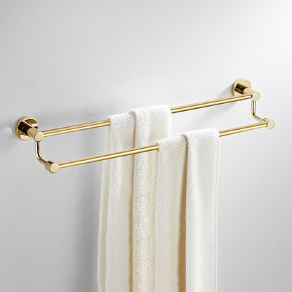 Skorter | 4 Pieces Traditional Bathroom Accessory Set Brass Bathroom Set in Matte Gold