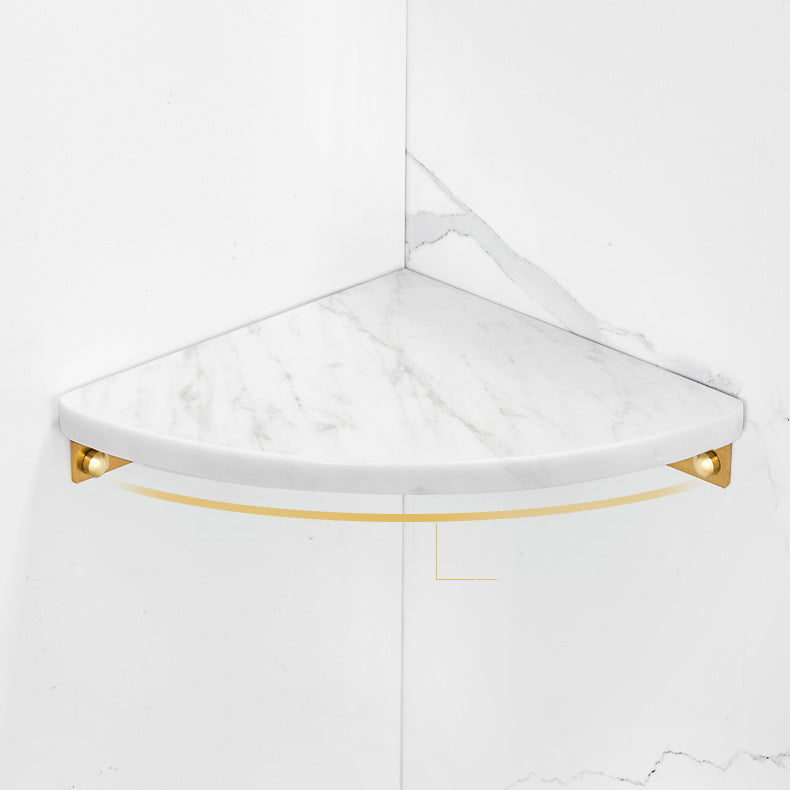 Skorter | 2-piece Bathroom Hardware Set Metal and Marble Bathroom Shelf Set