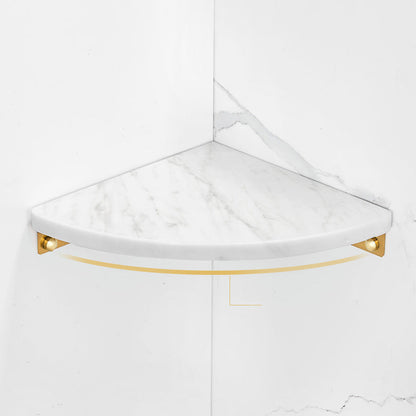 Skorter | 2-piece Bathroom Hardware Set Metal and Marble Bathroom Shelf Set