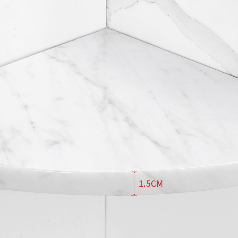 Skorter | 2-piece bathroom fitting set metal and marble bathroom shelf set