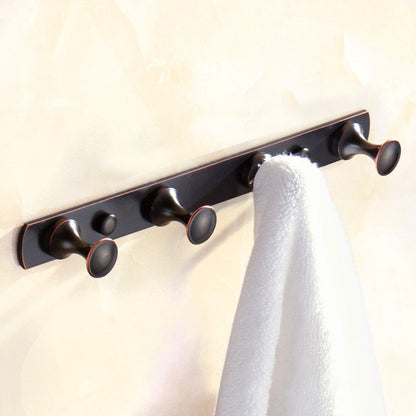 Skorter | 5-piece traditional bathroom accessory set brushed brass bathrobe hooks