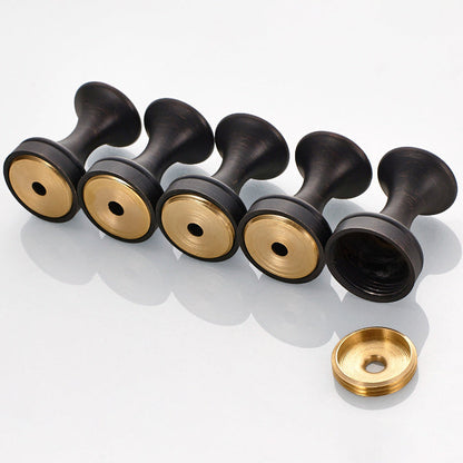 Skorter | 5-piece traditional bathroom accessory set brushed brass bathrobe hooks