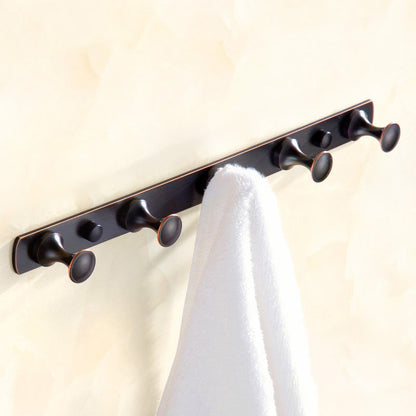 Skorter | 5-piece traditional bathroom accessory set brushed brass bathrobe hooks