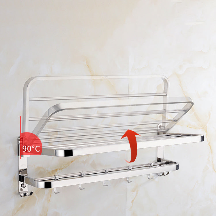 Skorter | Contemporary bathroom accessory set made of chrome-plated stainless steel with bathrobe hooks/towel rail
