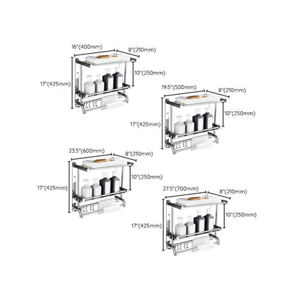 Skorter | Contemporary bathroom accessory set made of chrome-plated stainless steel with bathrobe hooks/towel rail