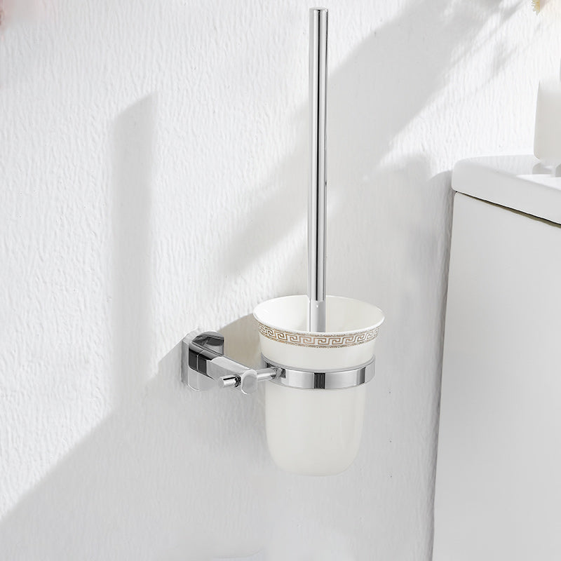 Skorter | 2-piece metal bathroom accessory set traditional toilet brush and holder set