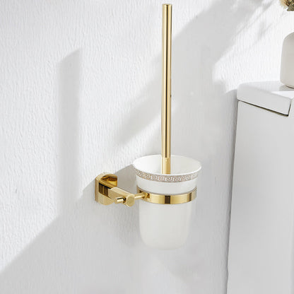 Skorter | 2-piece metal bathroom accessory set traditional toilet brush and holder set