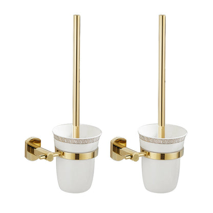 Skorter | 2-piece metal bathroom accessory set traditional toilet brush and holder set