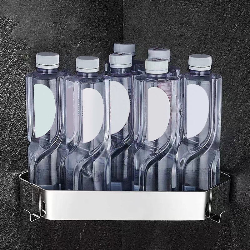 Skorter | 2-piece stainless steel bathroom accessory set 30 cm W triangular bathroom shelf