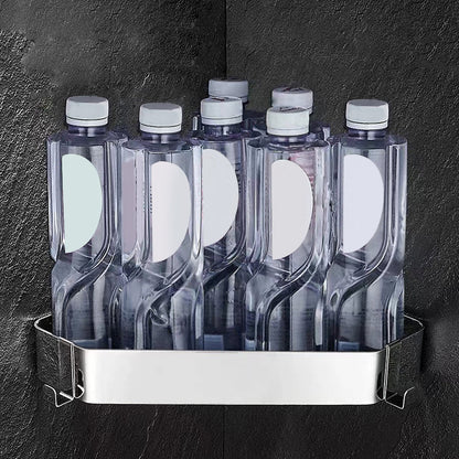 Skorter | 2-piece stainless steel bathroom accessory set 30 cm W triangular bathroom shelf