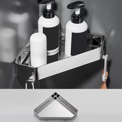 Skorter | 2-piece stainless steel bathroom accessory set 30 cm W triangular bathroom shelf