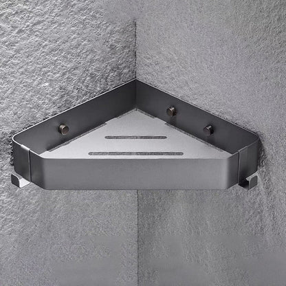 Skorter | 2-piece stainless steel bathroom accessory set 30 cm W triangular bathroom shelf