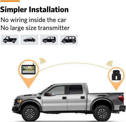 Skorter | Wireless Rear View Camera with 5" or 7" Monitor – 20m Night Vision & Waterproof Reversing System for Car, Van & Camper