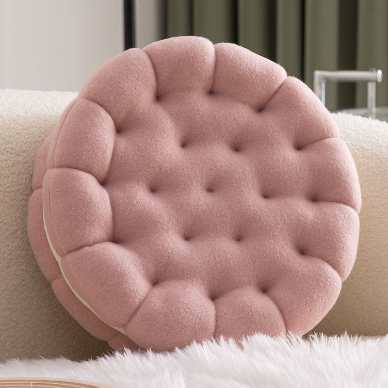 Skorter | Cute Biscuit Circle Shape Seat Cushion