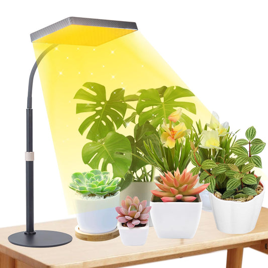 Skorter | Fecida Desk Plant Growth Light For Indoor Plants, Tabletop Grow Light UV-IR Full Spectrum, 2000 Lumen LED Bonsai Houseplant Grow Lamp With On/Off Switch, 16&quot;-24&quot; Height Adjustable