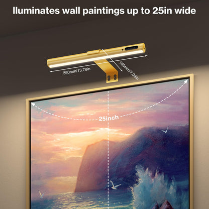 Skorter | Olafus Battery-Powered Picture Lighting with Remote Control, 3 Color Temperatures, Wireless Black Lamp