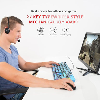 Skorter | 87-Key Mechanical Gaming Keyboard RGB Backlit Blue Switch