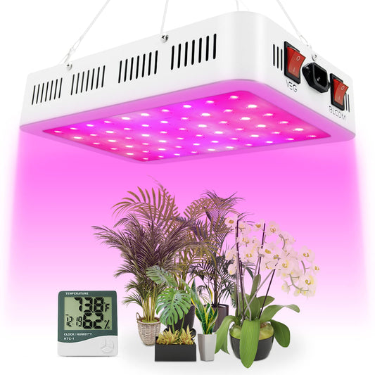 Skorter | Nailgirls 600W Led Grow Light - Full spectrum indoor plant lighting with Daisy Chain & hygrometer