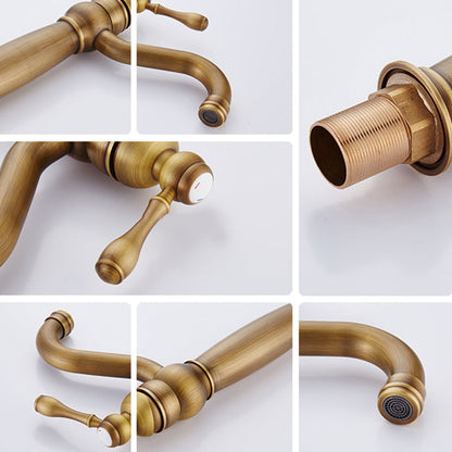 Skorter | Round Basin Faucet Bathroom Faucet Single Lever High Arc Basin Faucet