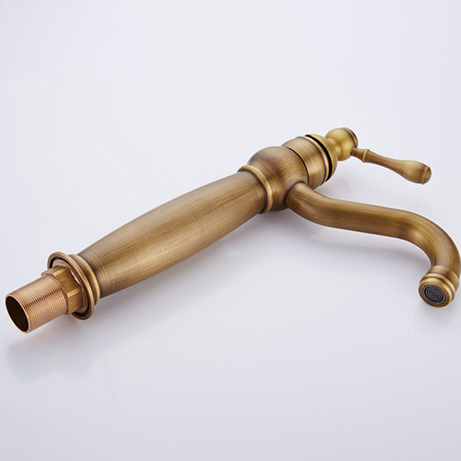 Skorter | Round Basin Faucet Bathroom Faucet Single Lever High Arc Basin Faucet