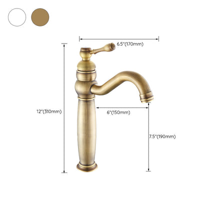 Skorter | Round Basin Faucet Bathroom Faucet Single Lever High Arc Basin Faucet