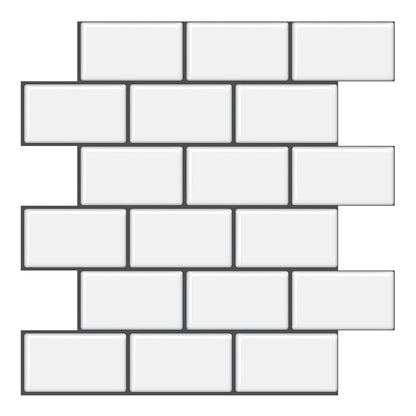 Skorter | PVC Subway Tile Wallpaper Waterproof Peel and Stick Splashback Tile