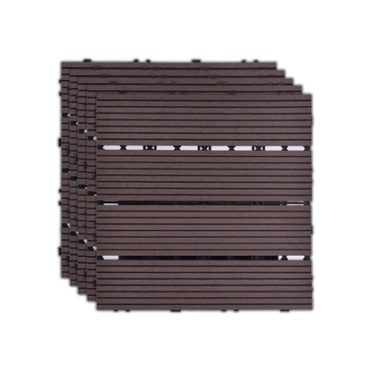 Skorter | 11 Pack 12" X 12" Square Deck/Patio Tiles Snap Fit for Outdoor Patio Tiles