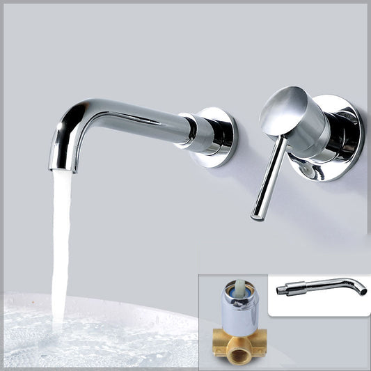 Skorter | Contemporary Wall-Mounted Single-Hand Kitchen Faucet Low Arc Water Filler