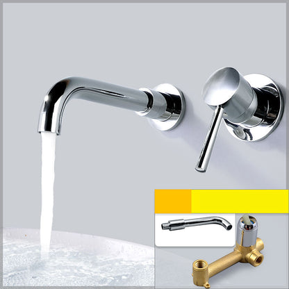 Skorter | Contemporary Wall-Mounted Single-Hand Kitchen Faucet Low Arc Water Filler
