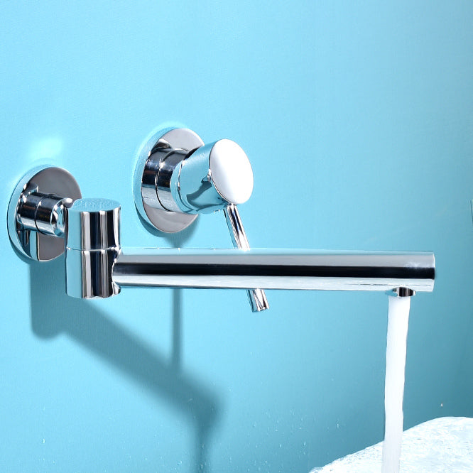 Skorter | Contemporary Wall-Mounted Single-Hand Kitchen Faucet Low Arc Water Filler