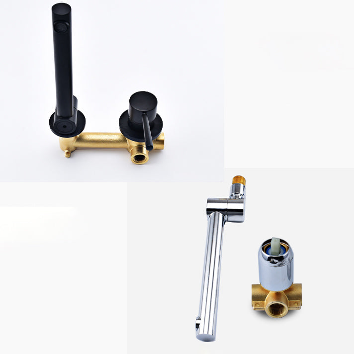 Skorter | Contemporary Wall-Mounted Single-Hand Kitchen Faucet Low Arc Water Filler