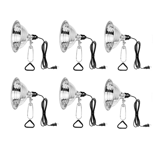 Skorter | Simple Deluxe 6-Pack Clip Lamp Light with 8.5&quot; Aluminum Reflector, 150W E26, 6Foot Cord