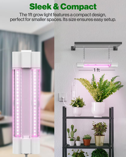 Skorter | Sunco 1Ft Full Spectrum Grow Light Led, 10W For Seed Starting & Indoor Plants, 2 Pack