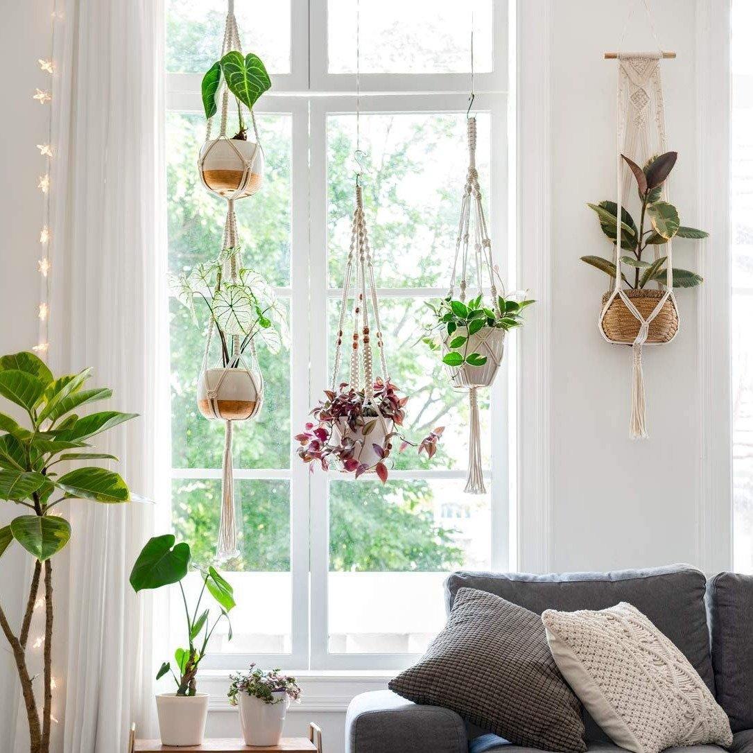 Skorter | 4-piece handmade Boho macrame plant hanger set